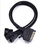 (T-PWM-SATA3F) SATA TO PWM 3분배 4P 쿨러 변환케이블