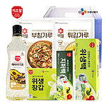 해바라기유&부침가루&튀김가루&위생백&위생장갑&지퍼백 6종세트