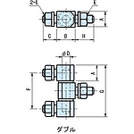 SQH・SQS 스퀘어 힌지(더블 타입)