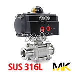진공 공압볼밸브 (2Way/SUS316L/싱글)