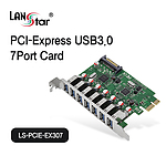 PCI-Express USB3.0 7포트 확장 허브 카드 (LS-PCIE-EX307)