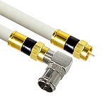 국산 골드 고급형 RF 안테나 5C 꺾임 동축 케이블 (5M/화이트) (MLZ-GRLW050)