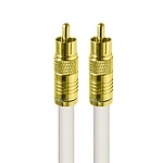 국산 디지털 RCA 75옴 코엑셜 동축 케이블 (화이트/2M) (HT-ZWGCX020)