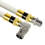 국산 골드 고급형 RF 안테나 5C 꺾임 연장 동축 케이블 (5M/화이트) (MLZ-GRLAW050)