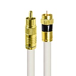 국산 RCA to RF 동축 케이블 (화이트/2M) (HT-ZWGCR020)