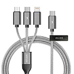 Type-C to 3in1 고속 충전케이블, 메탈, IHC-20M-Cto58C (2m)