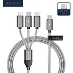 Type-C to 3in1 고속 충전케이블, 메탈, IHC-05M-Cto58C (0.5m)