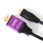 HDMI to Micro HDMI 1.4 변환케이블, 한쪽 퍼플메탈, ML-HMC012 (1.2m)