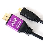 HDMI to Micro HDMI 1.4 변환케이블, 한쪽 퍼플메탈, ML-HMC050 (5m)