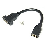 HDMI to HDMI 1.4 F/F 연장케이블, 판넬형 락킹, ML-HEF001 (0.15m)