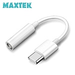 Type-C to 3.5 스테레오 M/F 변환케이블, AUX 이어폰 연장선, MT091 (화이트/0.115m)