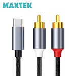 USB Type-C to 2RCA 스테레오 오디오 케이블 1M (MT496)