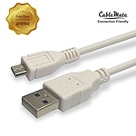 USB-A 2.0 to Micro 5핀 충전케이블, CM1762 (화이트/1m)