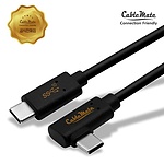 Type-C 3.1 Gen2 to Type-C 3.1 Gen2 100W 고속 충전케이블, 한쪽 90도 꺽임, CM-SG202 (블랙/2m)