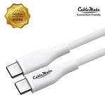 Type-C 2.0 to Type-C 2.0 고속 충전케이블, 실리콘, CM4212 / CM-SCW002 (화이트/2m)