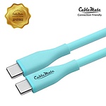 Type-C 2.0 to Type-C 2.0 고속 충전케이블, 실리콘, CM4213 / CM-SCM001 (민트/1m)