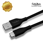 USB-A 2.0 to Type-C 3.1 고속 충전케이블, 실리콘, CM4201 / CM-SAB001 (블랙/1m)