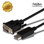 DisplayPort 1.1 to DVI-D 듀얼 변환케이블, 락킹 커넥터, CM2814 / PD105 (블랙/5m)