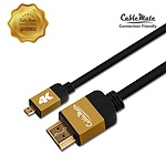 Micro HDMI to HDMI 2.0 변환케이블, 골드메탈 CM2662 (1.5m)