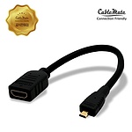 HDMI 2.0 to Micro HDMI F/M 변환 연장 케이블, CM4566 / CM-HDM02 (검정) (0.2M)