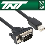 Mini DisplayPort 1.1 to RGB(VGA) 변환케이블, 락킹 커넥터, NM-TNT88 (블랙/5m)