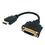 DVI-D 듀얼 to HDMI F/M 변환케이블, DWG-HMDF-0.2M (블랙/0.2m)