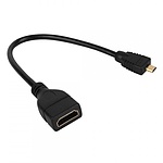 HDMI to Micro HDMI F/M) 변환케이블, DWG-HDMIAFDM-0.15M (블랙/0.15m)