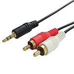 3.5 스테레오 to 2RCA 변환케이블, DW-ST2RCA-15M (15m)