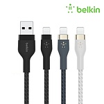 USB-A 2.0 to 라이트닝 8핀 고속 충전케이블, 부스트업 프로 플렉스, CAA010bt1MWH (화이트/1m)