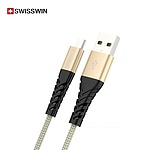 스위스윈 마이크로 5핀 To USB 고속충전 케이블 1.2M (골드)
