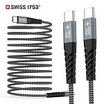 Type-C to Type-C 60W 고속 충전케이블, 스위스1753 (2m)