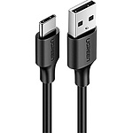 USB-A 2.0 to Type-C 고속 충전케이블, U-60114 (블랙/0.25m)