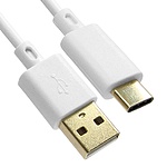 USB-A 2.0 to Type-C 3.1 충전케이블, HT-CA2100 (화이트/1m)
