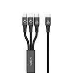 Type-C to 3in1 80W 초고속 충전케이블, S07PD (0.3m)