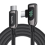 C to C 100W 초고속 충전케이블, 한쪽 90도 꺽임, S40CC (1.2m)