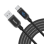 USB-A 2.0 to Type-C 40W 고속 충전케이블, led, S10AC (0.3m)