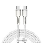 Type-C to Type-C 100W 고속 충전케이블, 아연합금 세라믹메탈, CATJK-D02 (화이트/2m)