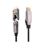 Micro HDMI to HDMI 2.0 광케이블, 배관용 메탈 멀티소켓 (앞쪽 젠더)