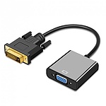 DVI-D 듀얼 to RGB(VGA) 변환케이블, 판넬형 락킹 커넥터 (0.2m)