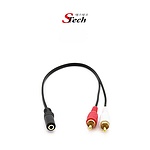 3.5 스테레오 to 2RCA F/M 변환케이블 (블랙)