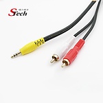 3.5 스테레오 to 2RCA 변환케이블, 국산 (15m)