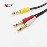 5.5스테레오 to 2/5.5모노 Y형 케이블 (10M)