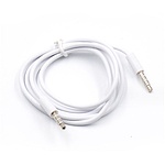 3.5 스테레오 to 3.5 스테레오 M/M 케이블, 4극 AUX, T-4P-STMM-1MW (화이트/1M)