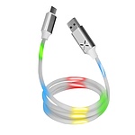 MD 소리반응 LED 고속충전케이블 2.4A 5핀 (옵션 선택) (화이트)