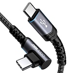 Type-C to Type-C 100W 고속 충전케이블, 한쪽 90도 꺽임, WU7171-2M (2m)