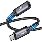 Typc-C 3.2 Gen2 to Typc-C 3.2 Gen2 100W M/F 연장케이블, WU7179-0.5M (0.5m)