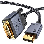 DisplayPort 1.2 to DVI-D 듀얼 변환케이블, 그레이메탈, CH14PD1M5 (1.5m)
