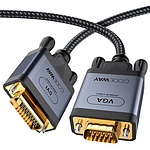 DVI-D 듀얼 to RGB(VGA) 변환케이블, 그레이메탈, CH20DV1M8 (1.8m)