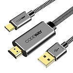 Type-C to HDMI 1.4 미러링 케이블, 충전지원, LV7124P-2M (2m)