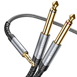 3.5 스테레오 to 5.5 모노 TRS 케이블, Y형 오디오 연장선 WA35255-5M (5m)
